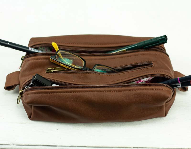 2Rec case - Chocolate brown leather - milloobags