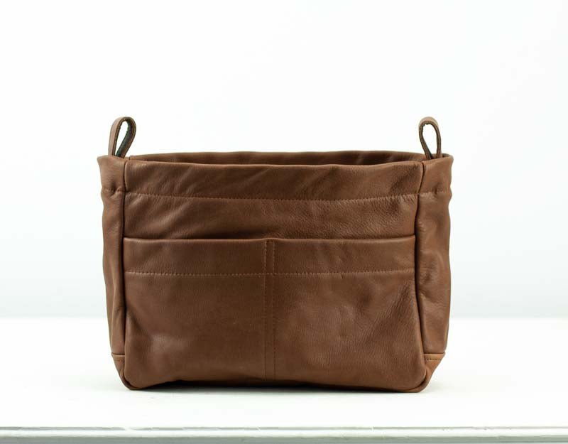 Chocolate Brown Leather Purse Insert