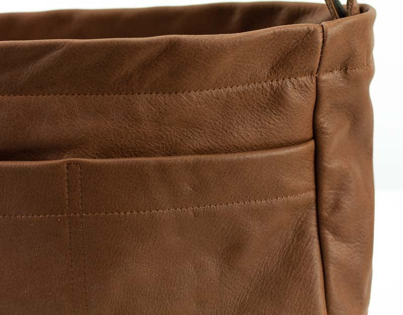 Purse Insert - Chocolate Brown leather - milloobags