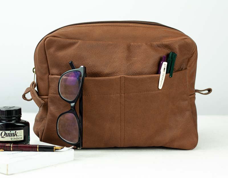 Ydra organizer - Chocolate brown leather - milloobags