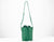 Helon bucket bag - Handwoven Jade green leather - milloobags