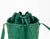 Helon bucket bag - Handwoven Jade green leather - milloobags