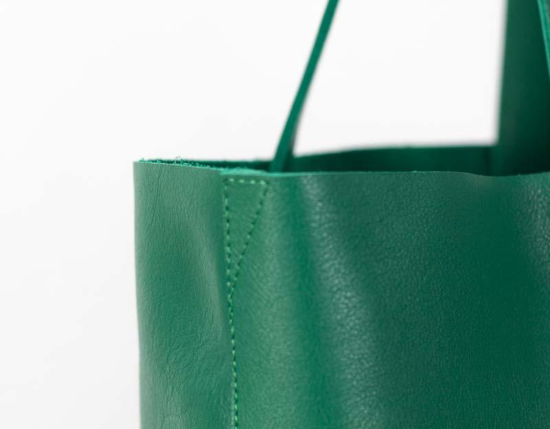 Calisto tote bag - Jade green leather - milloobags