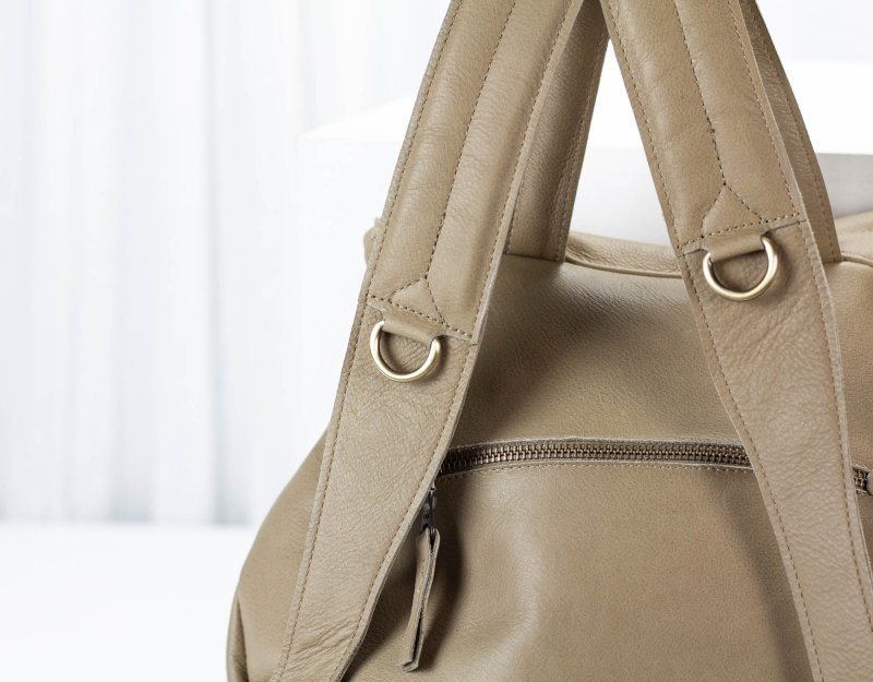 Artemis backpack - Khaki green leather - milloobags
