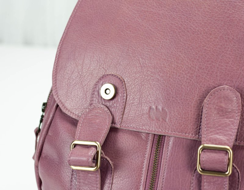 Artemis backpack - Old rose pink leather - milloobags
