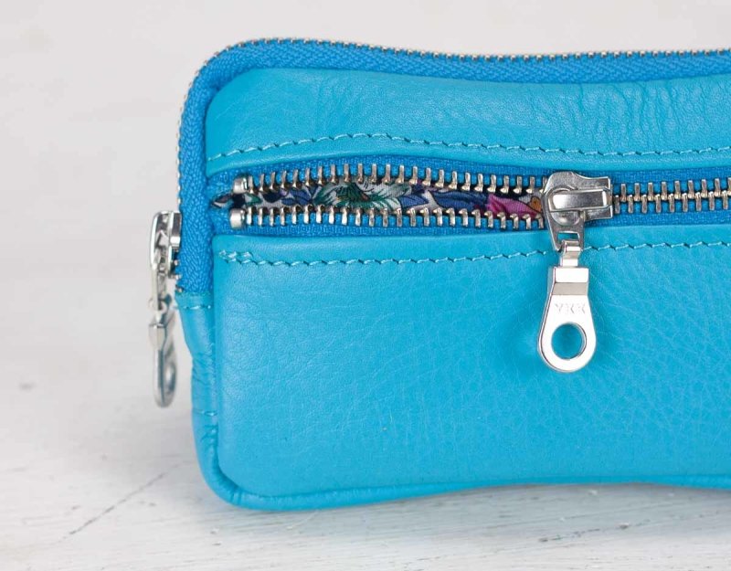 Antheia wallet - Light blue leather - milloobags