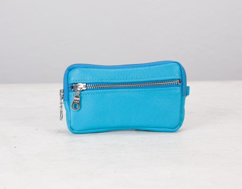 Antheia wallet - Light blue leather - milloobags