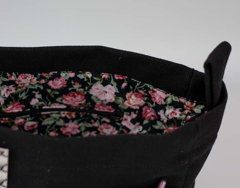 Purse Insert - Black canvas - milloobags