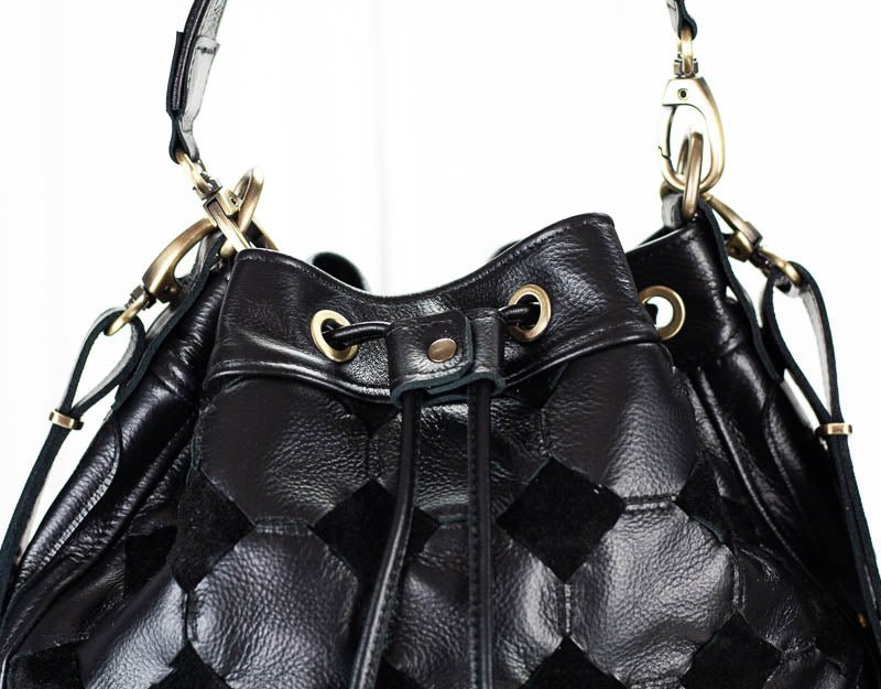 Danae bag - Black handwoven leather - milloobags