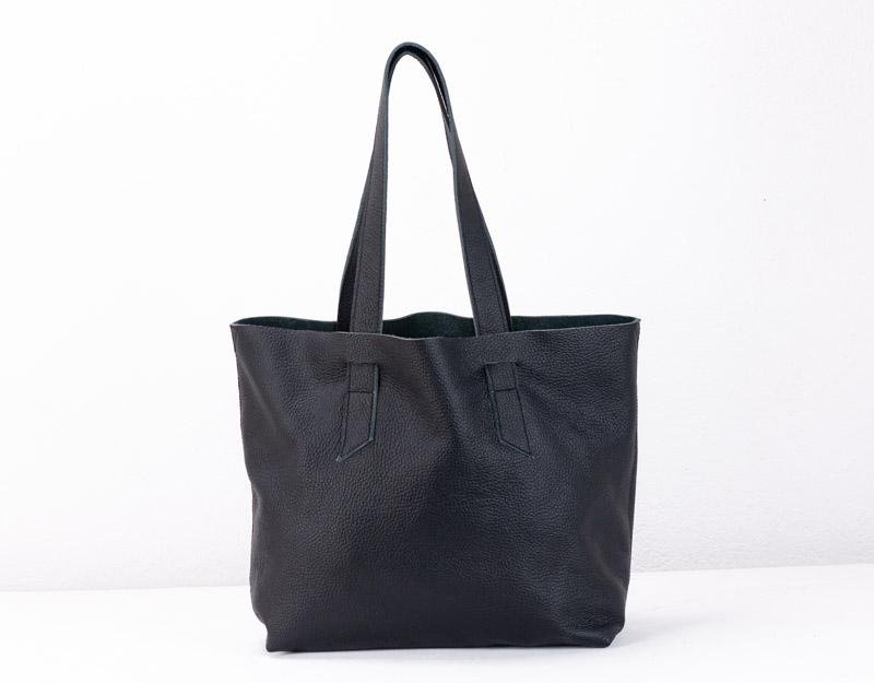 Calisto tote bag - Black leather