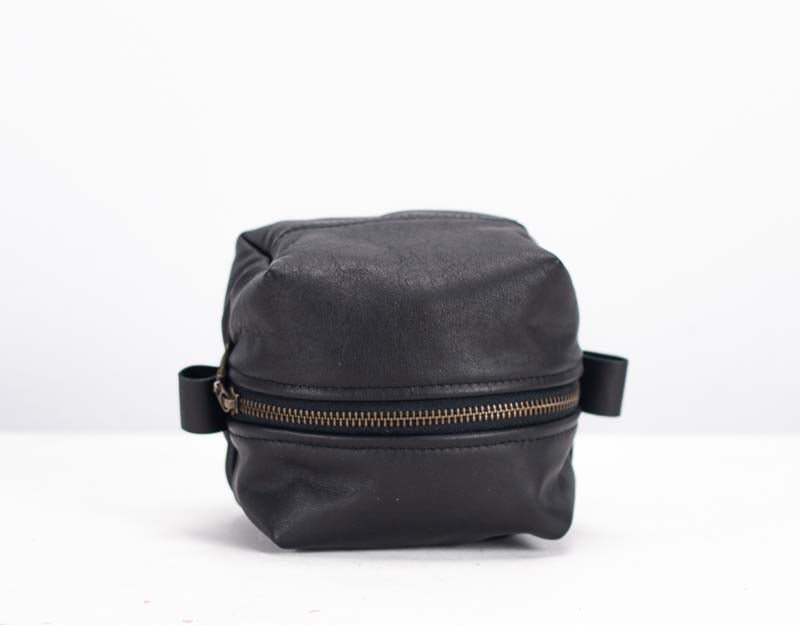 Cube case - Black leather - milloobags
