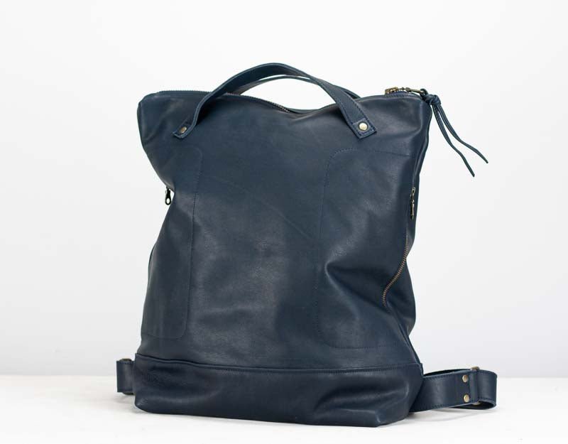 Minos backpack - Blue leather - milloobags