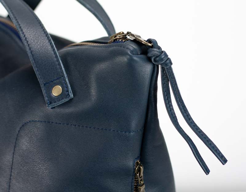 Minos backpack - Blue leather - milloobags