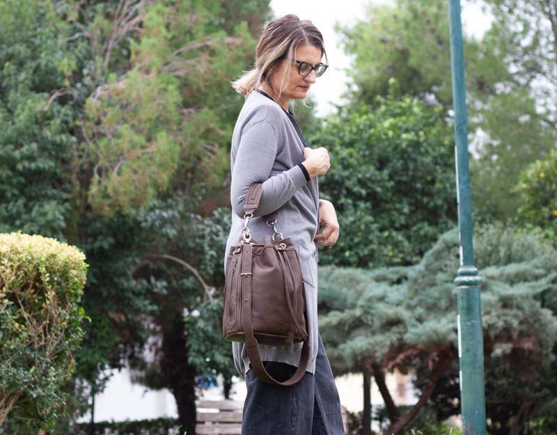 Danae bag - Terra brown leather - milloobags