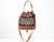 Danae bag - Brown leather and black patterned cotton - milloobags