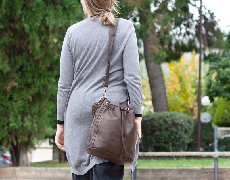 Danae bag - Terra brown leather - milloobags