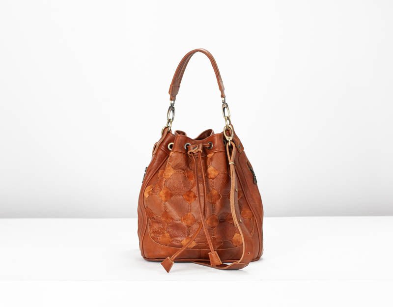 Danae bag - Brown handwoven leather - milloobags