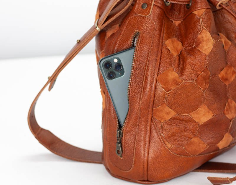 Danae bag - Brown handwoven leather - milloobags