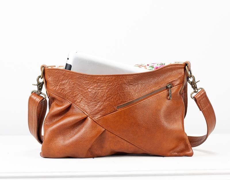 Erato clutch - Brown leather - milloobags