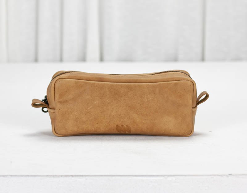 Brick case -Brown natural distressed leather - milloobags