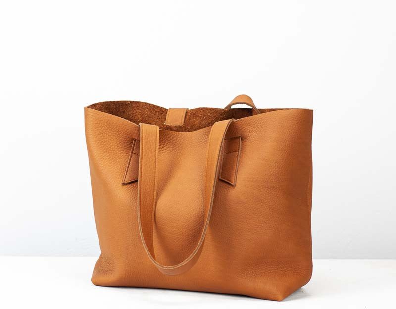 Calisto tote bag - Copper brown leather - milloobags