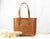 Calisto tote bag - Brown tabac waxed leather - milloobags