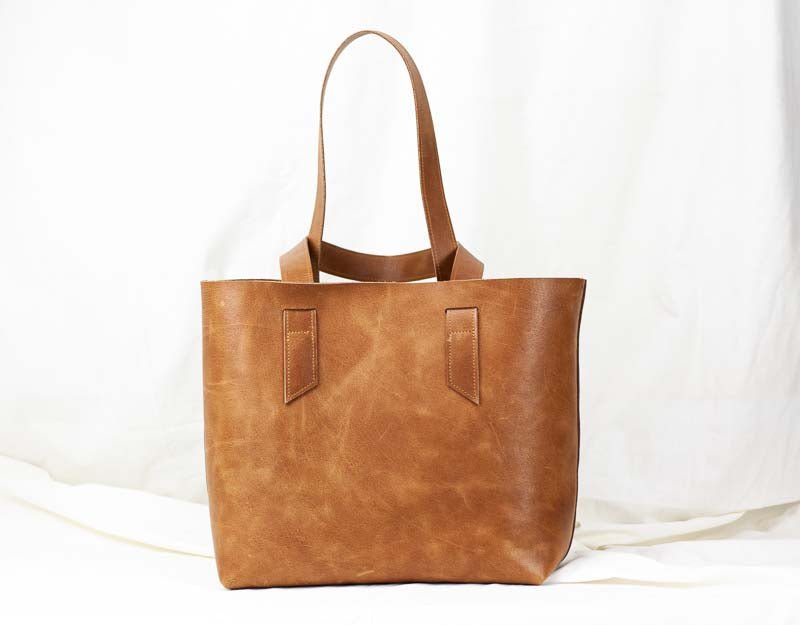 Calisto tote bag - Brown tabac waxed leather - milloobags