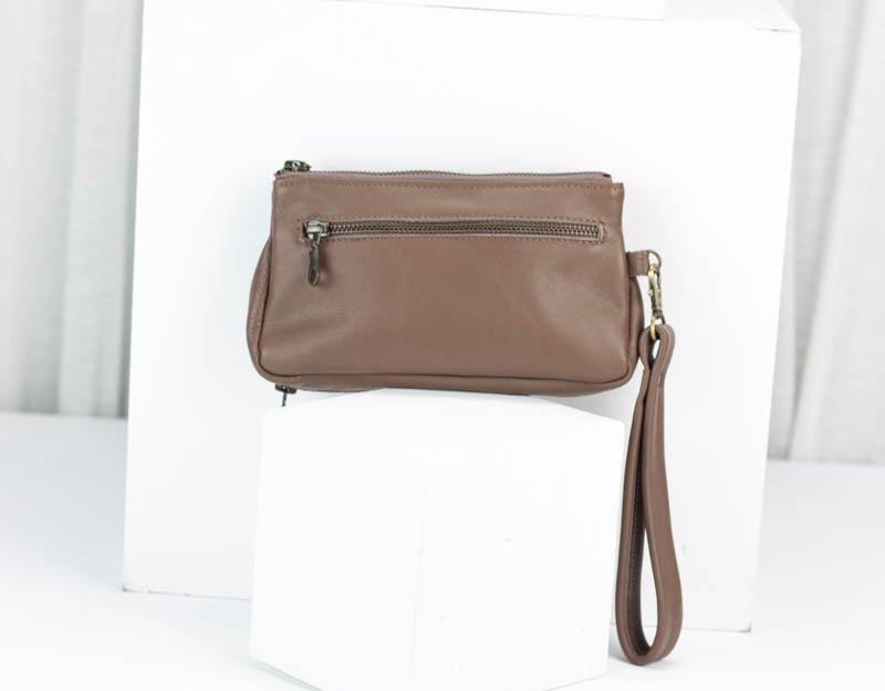 Thalia wallet - Coffee brown leather - milloobags