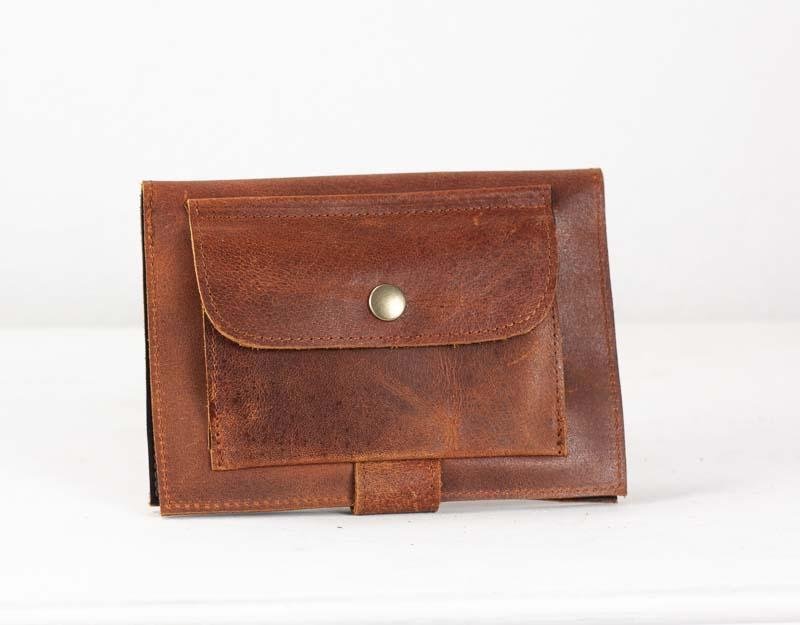 Iole wallet - Brown vintage leather - milloobags