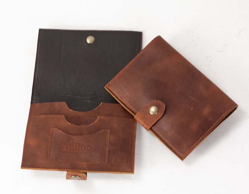 Iole wallet - Brown vintage leather - milloobags