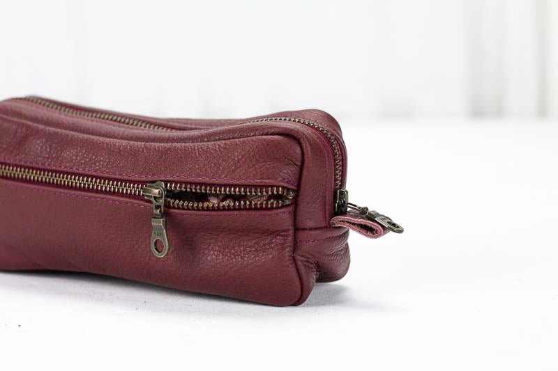 Brick case - Burgundy leather - milloobags