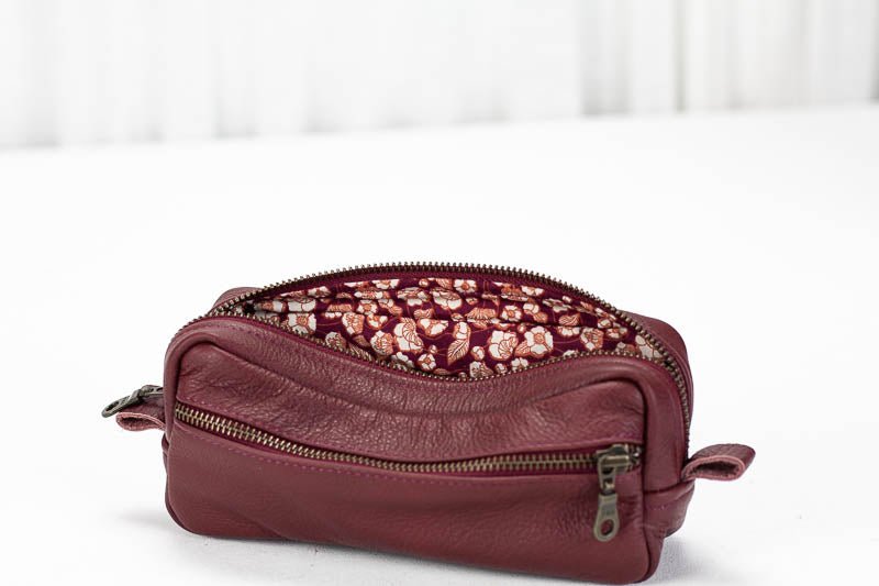 Brick case - Burgundy leather - milloobags