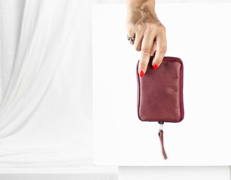 Myrto wallet - Burgundy leather - milloobags