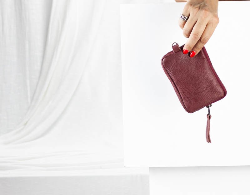 Myrto wallet - Burgundy leather - milloobags