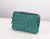 Chloe clutch wallet - Peacock green handwoven leather - milloobags