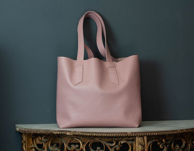 Calisto tote bag - Dusty Pink leather - milloobags