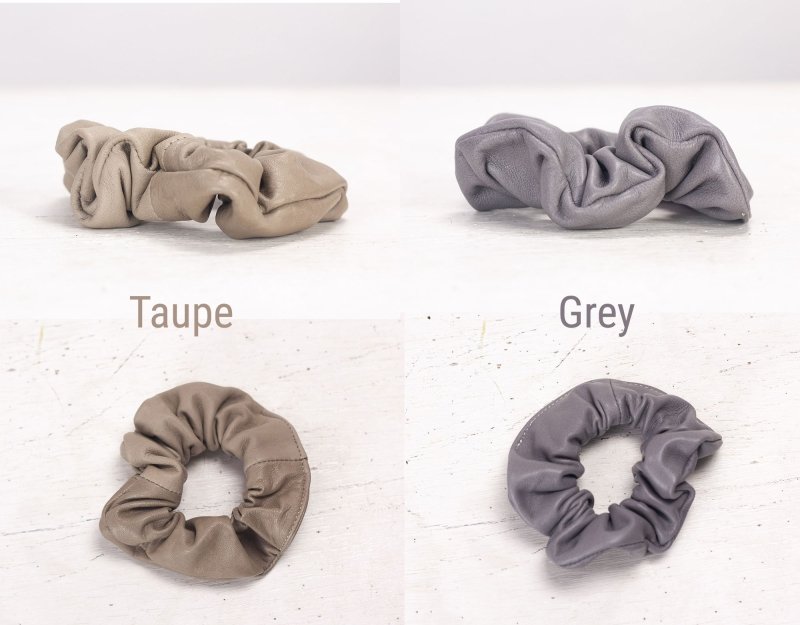 Genuine leather scrunchies - Various colors - milloobags