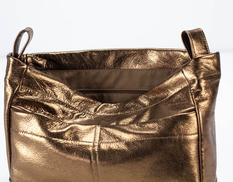 Purse Insert - Bronze, Gold or Silver leather - milloobags