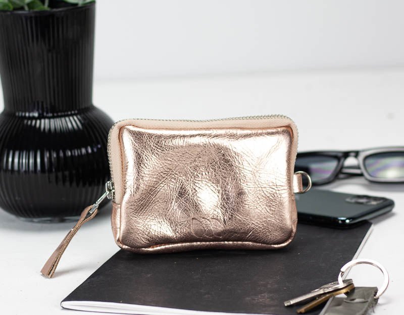 Myrto wallet - Bronze, Silver or Gold coated leather - milloobags