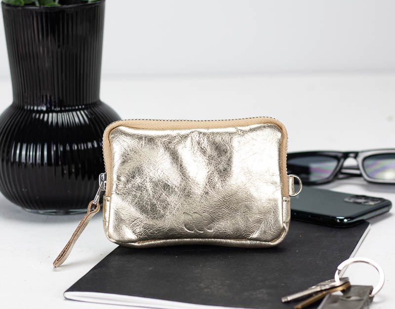 Myrto wallet - Bronze, Silver or Gold coated leather - milloobags