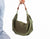 Kallia mini bag - Green canvas and brown leather - milloobags