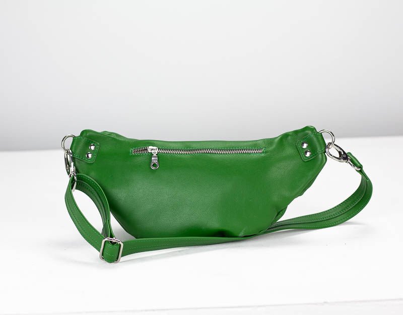 Haris fanny pack - Grass green leather - milloobags