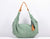 Kallia mini bag - Green patterned wool and brown leather - milloobags