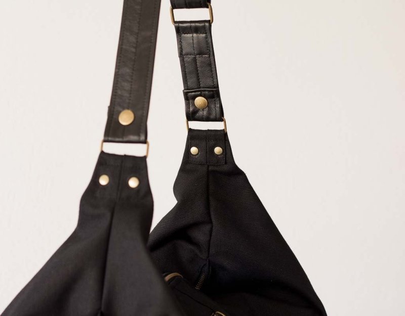 Kallia crossbody bag - Black leather