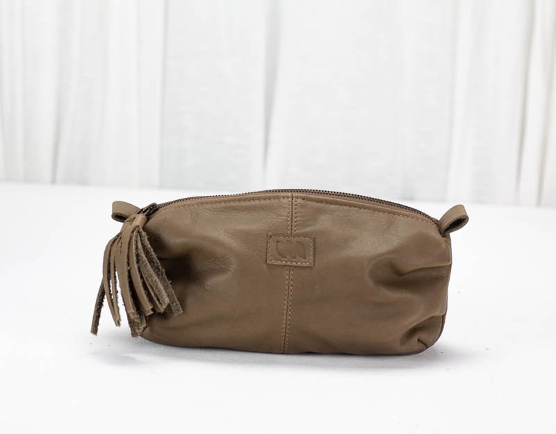 Ariadne case - Khaki brown leather - milloobags