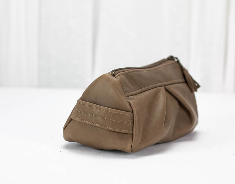 Estia case - Khaki brown leather - milloobags