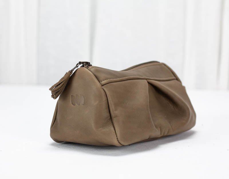 Estia case - Khaki brown leather - milloobags