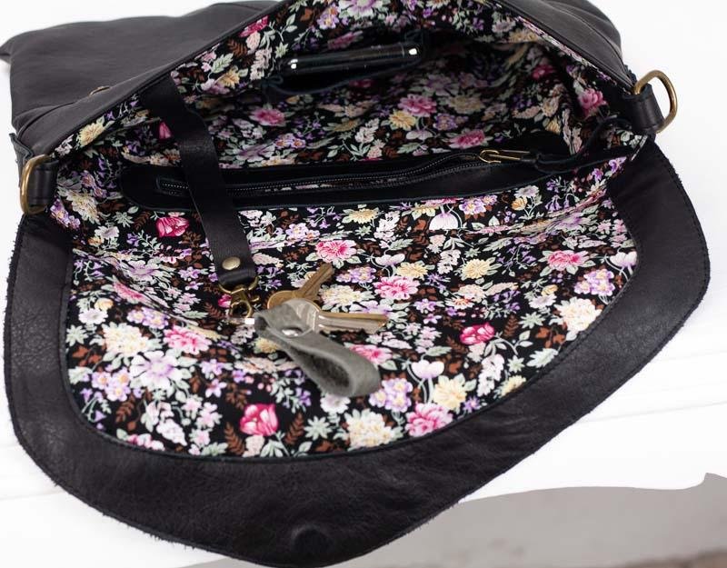 Erato clutch - Black leather