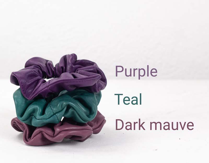 Genuine leather scrunchies - Various colors - milloobags