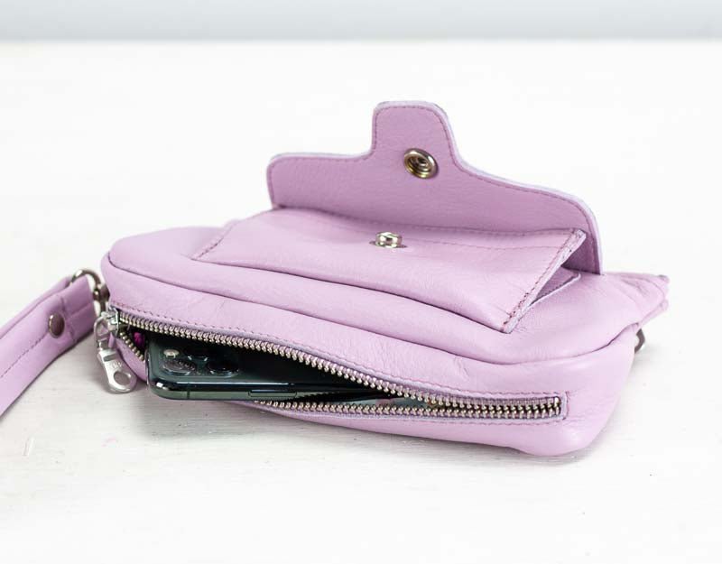 Thalia wallet - Lilac leather - milloobags